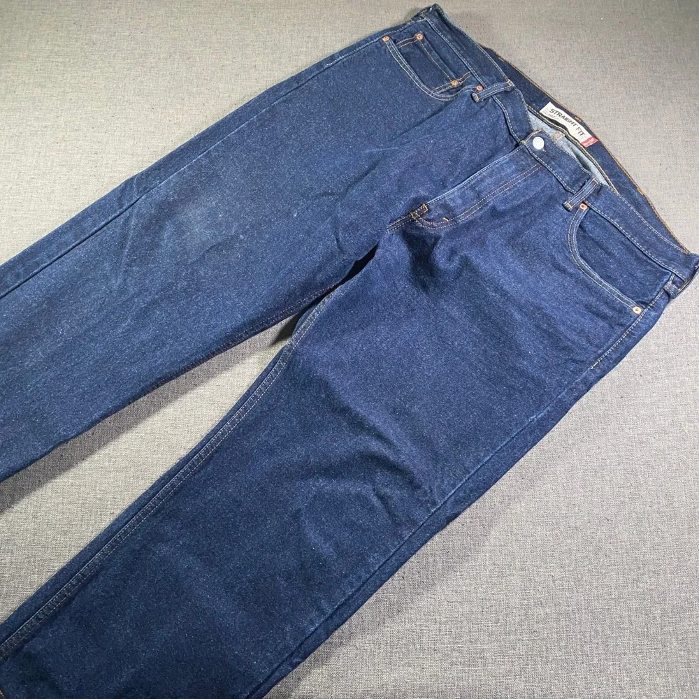 Levis 505‎ Mens W40 L30 (Fits 40x27) Dark Wash Straight Fit Denim Jeans